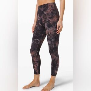 Lululemon Align Pant 25" *Diamond Dye Graphite Grey Pink Pastel size 6